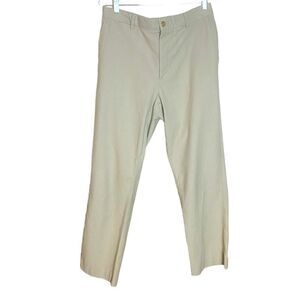 Tori Richard Mens Size 34x30 Tan Khaki Chino Stretch Straight Trouser Pants